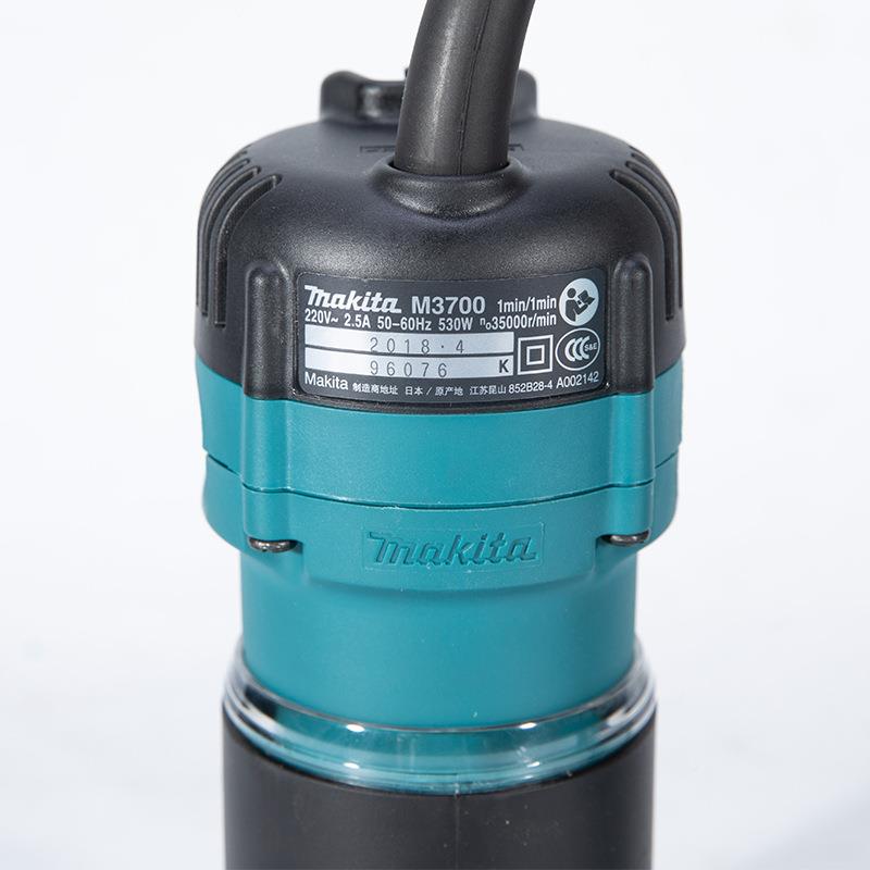 牧木makit修边机M370田0B雕刻机铝塑板开a槽工多功能电铣电M3700B