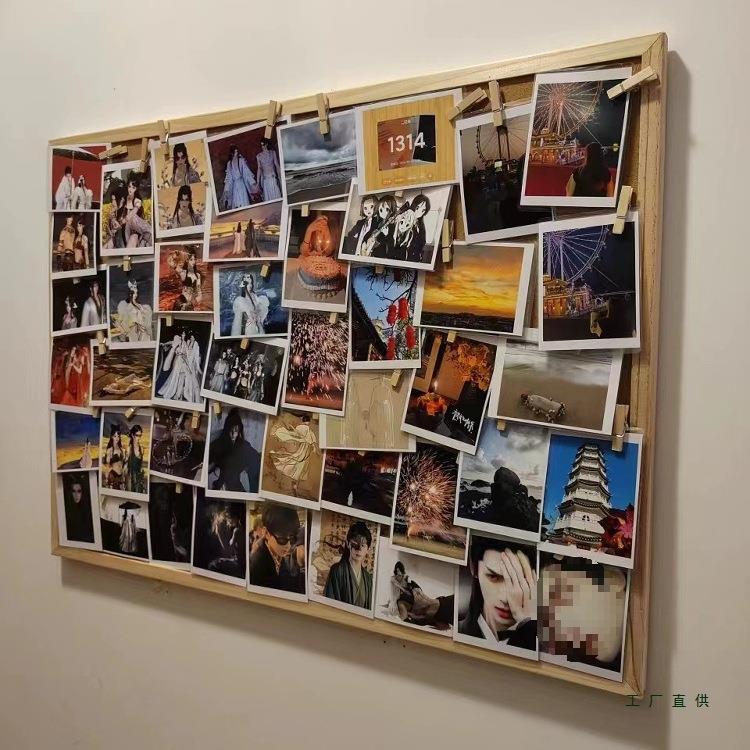 软木板照片墙水松板松木框公告栏展示板留言板幼儿园宣主题墙定