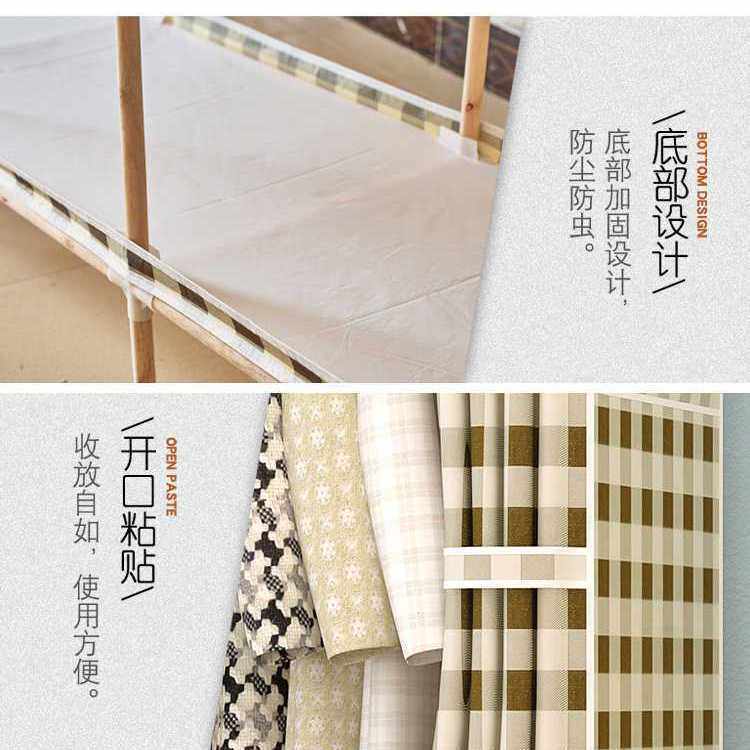 实木纯木头家具简易衣柜出租房加粗加固组装耐用柜子实木卧室衣橱