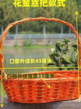 柳编水篮果编篮tb-73560舞藤采摘篮送礼篮蹈提篮包装商用菜篮插花