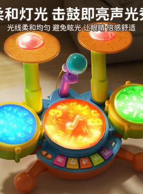 儿婴童打女鼓玩宝宝子鼓乐器早教手IRZ鼓儿一到岁男孩具6其他