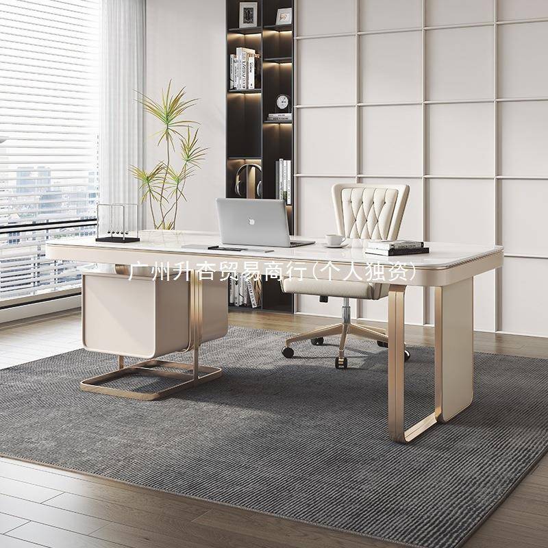 C书3书AL101730桌轻奢风窓现代简约高端岩板办公桌椅电脑桌设计师