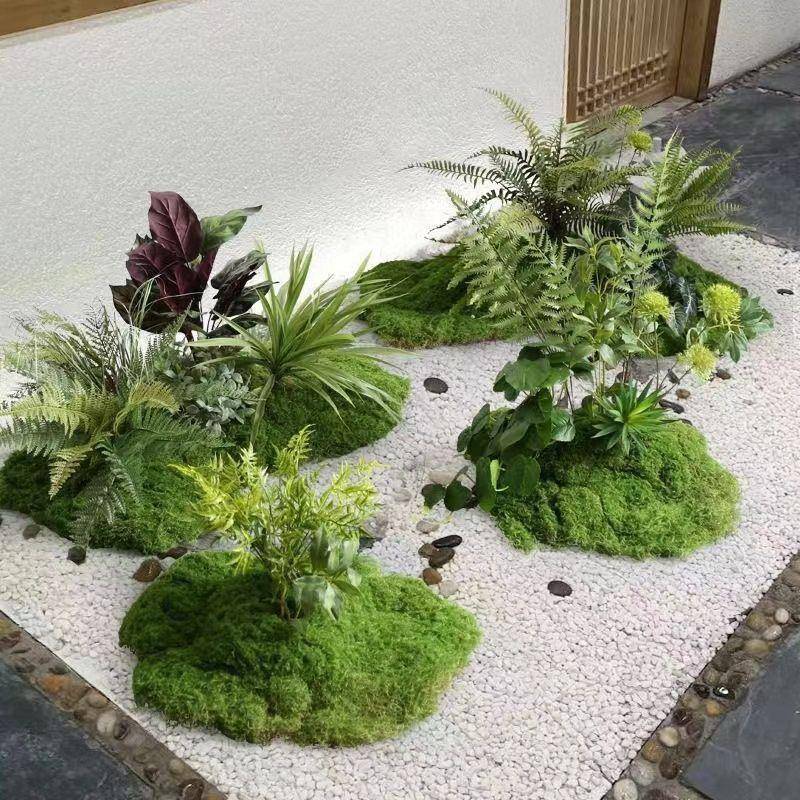 植仿真绿苔藓物组厂家直供景观布置装饰楼梯室植合内橱窗落地摆件
