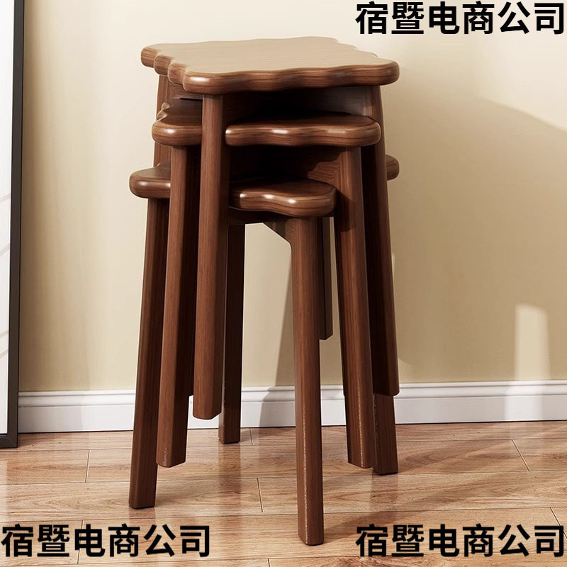 实木凳子家用可折叠板凳方凳木凳子中古凳子餐凳圆凳椅子木头凳子