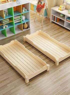 幼儿园小床托午睡叠叠床午休床托幼管班儿园床学小生管UVR午休床