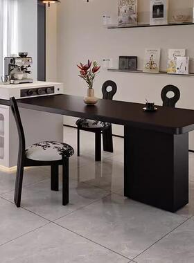 意式现代客岛台餐桌一体IJD可泡茶厅带电磁家炉用餐可伸缩岩板中