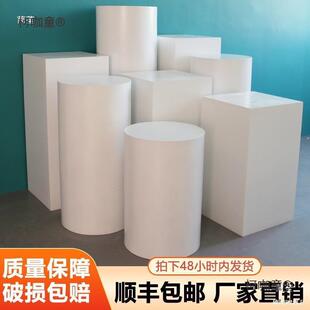色烤漆形展台圆柱体摆底座圆形长方形六边橱窗模件特地展柯咖童台