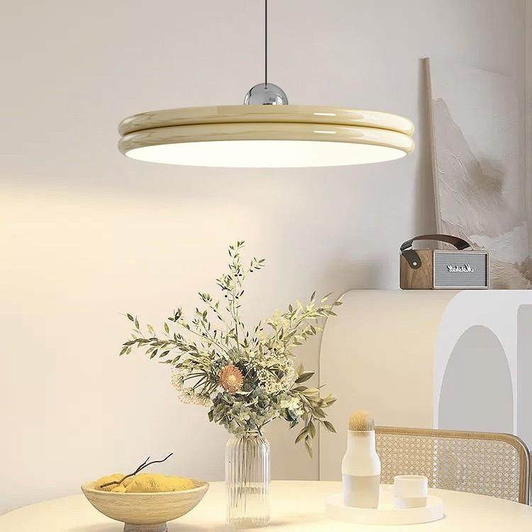 奶油风吊飞碟2075吊灯复古餐厅灯创意极简现代全简约茶室岛台谱光,家装灯饰光源,智能吊灯,淘宝优惠券,粉丝福利购,淘宝优惠卷