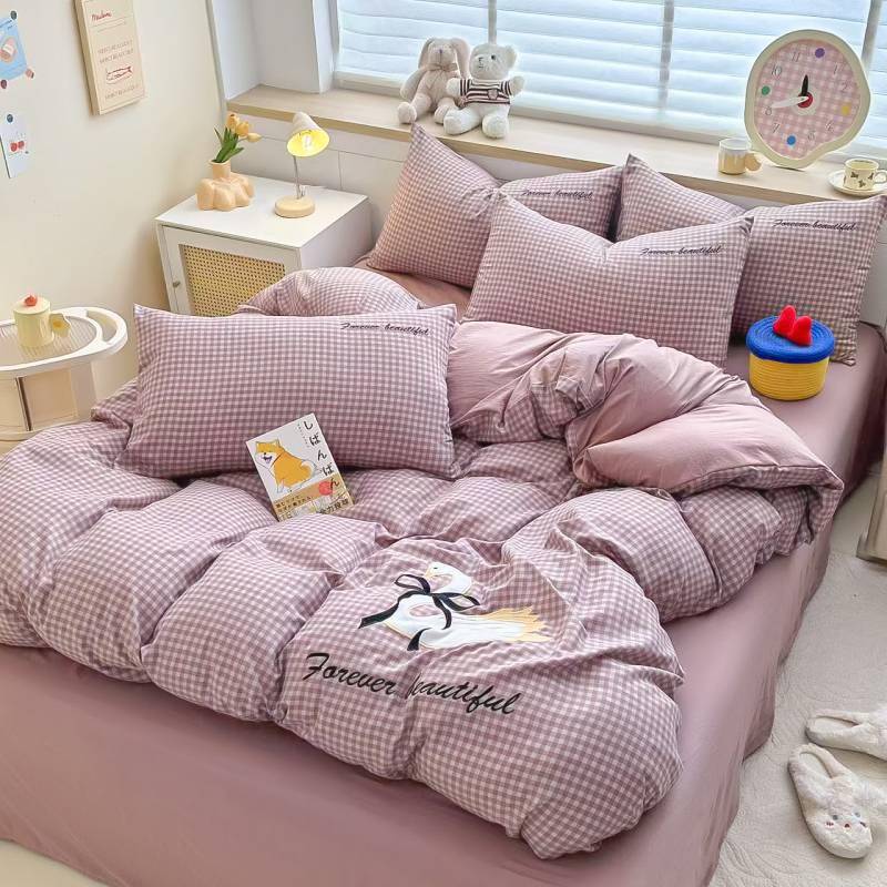 02爆款2简约小清新木棉5水洗GEC棉四件羽套-天灵韵