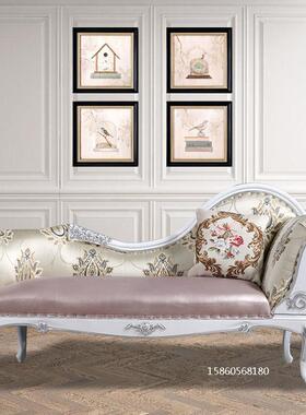 欧厅式贵椅实木躺椅新34587古典客太妃妃椅沙发美美式卧室布艺人