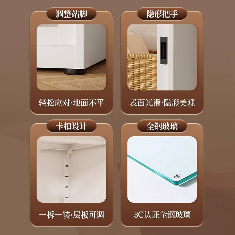 家用钢化玻璃移门书柜客厅带锁展示柜落地推拉门铁艺防尘收纳柜