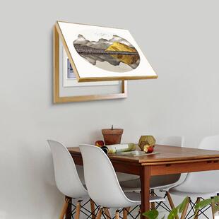 新中式电表箱画装盒饰画配电箱JK504总开关水墨翻盖电闸遮挡山壁