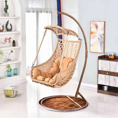 魔叶NFE藤方草帽篮椅鸟巢吊秋吊千台懒人摇摇椅休阳闲藤编椅悬挂