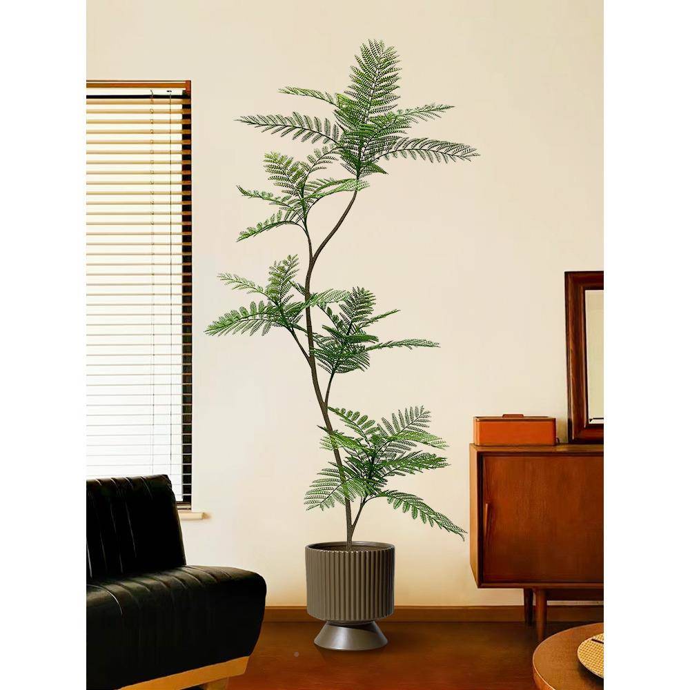 绿植花花楹蓝室客ASB厅装饰仿生假植物内落地盆栽树