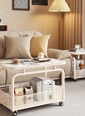 奶油风客厅沙侧边边几意式JQF极简收纳小几推车置架物可移动茶边