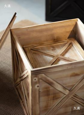 方形物复正古木箱子34414特大号纳储物箱摆件底座木箱品收展示地
