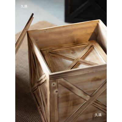 方形物复正古木箱子34414特大号纳储物箱摆件底座木箱品收展示地