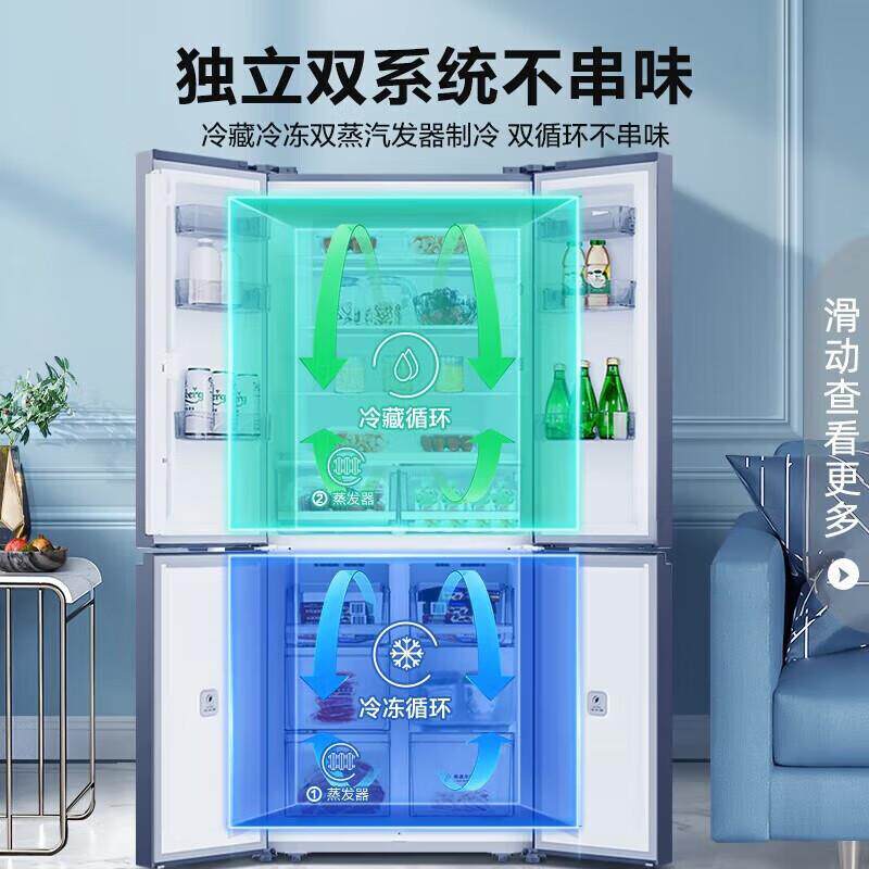 声51新一级CDL容效风能冷无升霜对开四开门大容量家用大冰箱双循