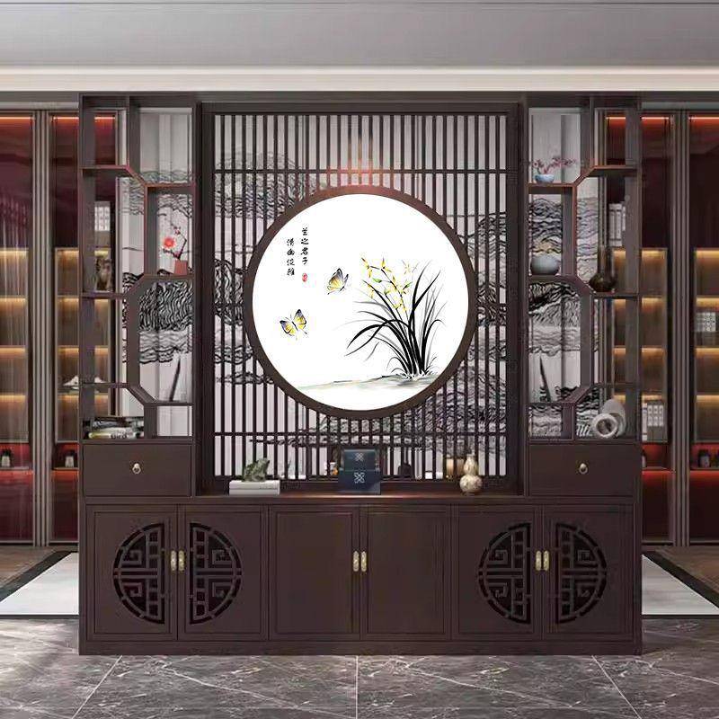 新物款柜子屏风隔断客厅进门50523遮挡式中实木玄关入柜户酒柜置