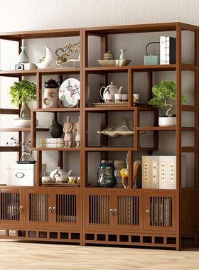 厂博家甩卖新中式古壶架茶ECL酒柜厅子客摆放柜多宝阁紫砂展示柜