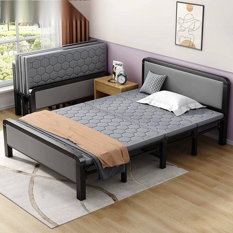 折叠床人单人床1米2家用成Qa65P87D人简易床双床1米5宿舍铁出硬租