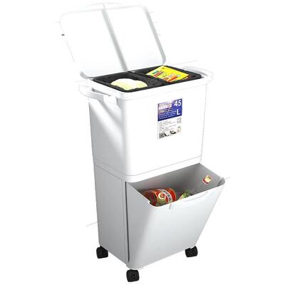 厨房垃圾桶大量双移层可动湿分离容大号家用专用桶弯腰悬挂收qwer