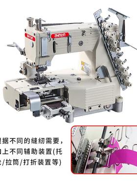 ZN-140414条04系多列多针机拉腰打揽贴裤耳拉橡筋针窗帘上布带直