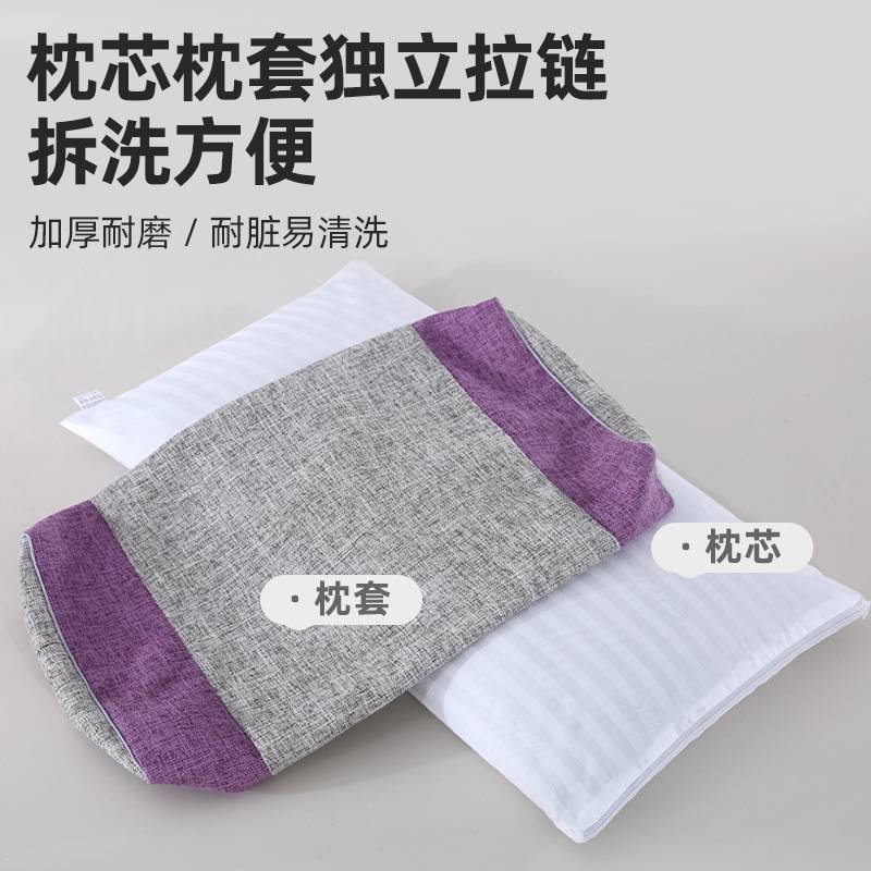 荞麦皮硬枕头家用单人荞麦壳硬枕芯带枕套助护颈枕睡成人眠专用男