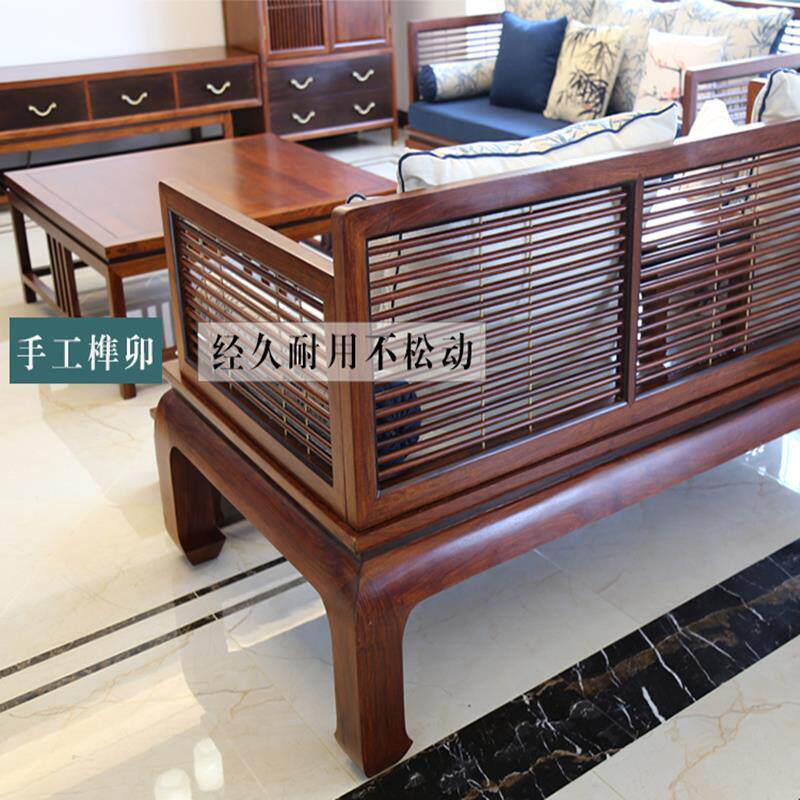 苏梨新中式罗汉床合木GYQ床榻布艺沙客发组贵妃简约现代厅实家具