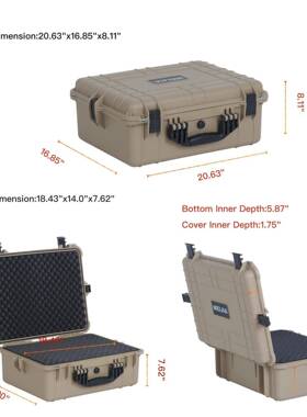 M364J-5019塑料工安具箱周转箱防14寸水全箱相机镜头道电影具箱