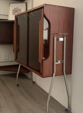 中复古玻厅可移动璃小酒40212沙发展柜示餐边靠墙收客纳玄关储置