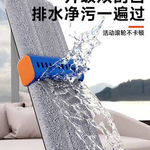 墩邦免手洗板拖把新款家用大平布一拖净懒人地索拖694布拖地