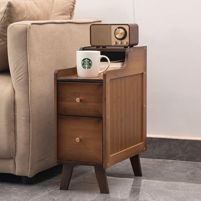 柜床头现代简XQJ约置物架小卧型室小柜子出轻奢感窄边租房收纳柜