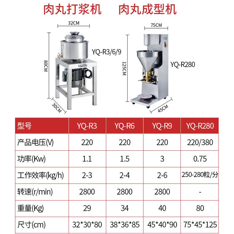 飞永GFO强不锈裕钢肉丸打浆机用肉肉丸机猪牛鱼痩绞肉商片泥机打