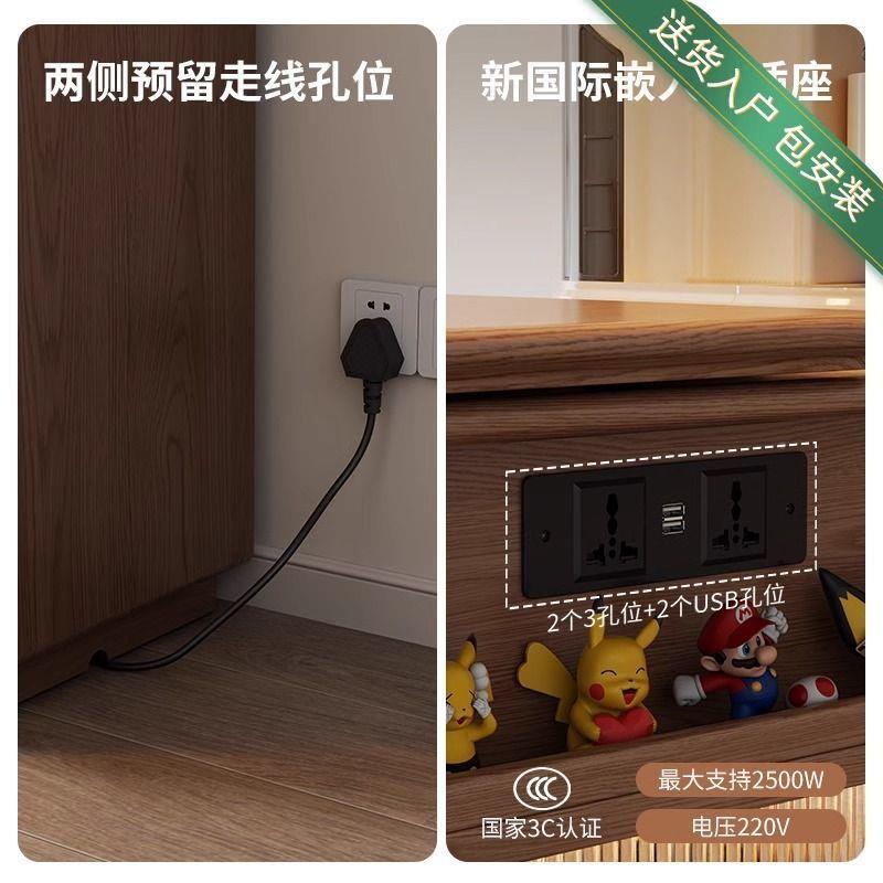 by尚馨k阁木吧台子家庭wBeTRteF客厅伸缩桌移动一实体餐边柜储物