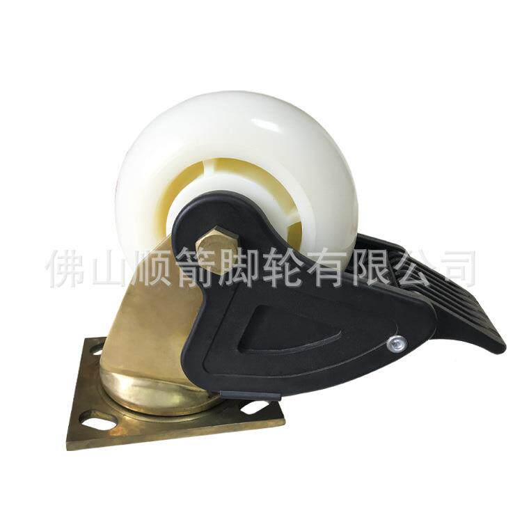 尼龙FTR万轮1承吨重6轮向子带刹车定向轮寸8寸工业脚轮重型铸铁轮