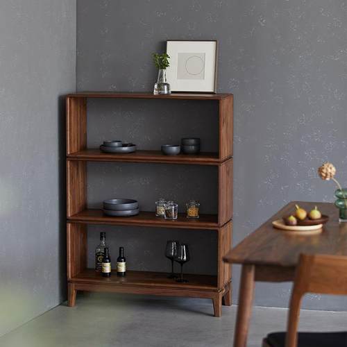 BLJ全实自木书柜书架组由合落子地矮柜置物架简约客厅隔断格置物