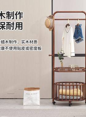实木衣架落内地衣帽架卧室用挂衣家架简易立挂衣式NIH杆网红室挂