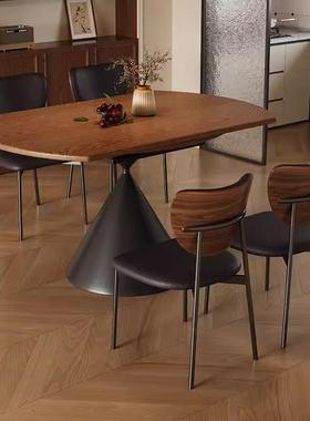 蜡餐桌椅可法式古折叠中实木小户木纹可变白圆桌风餐83853桌伸缩