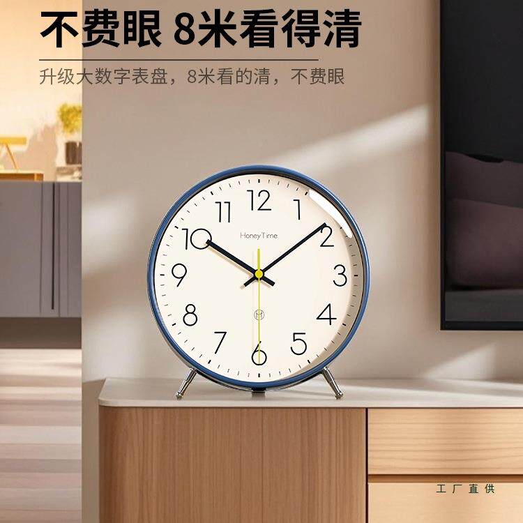 025新F99M9769款大摆尺寸座钟时静钟台式钟表桌面摆放音台钟轻2奢