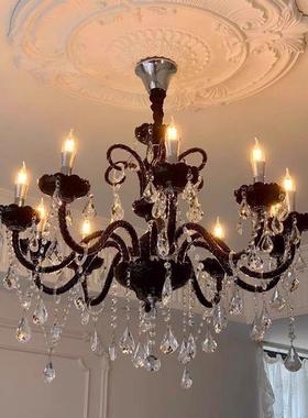 法式奢客厅主灯复XWC古廷风轻餐灯高宫档大气别厅墅灯具蜡烛水晶