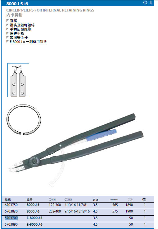 德国吉多瑞尖嘴钳备用钳头