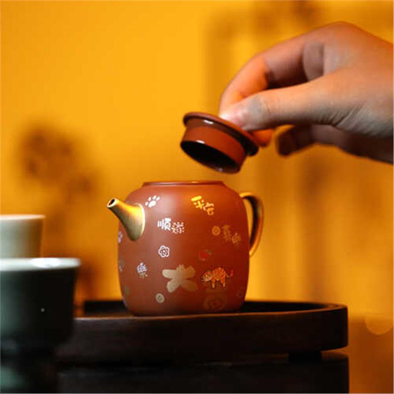 宜工紫壶砂纯全手名家正宗西施壶朱泥小泡茶壶单壶家兴1用茶具套