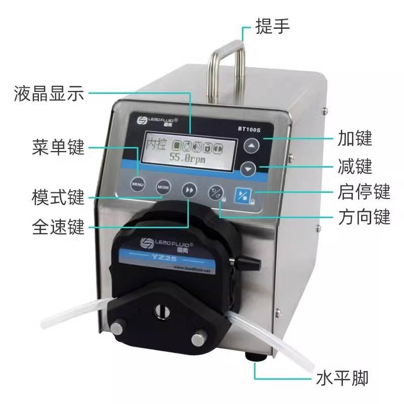 保定雷弗BT103S/BT100S调速型多通道蠕动泵小型实验室YZ1525泵头