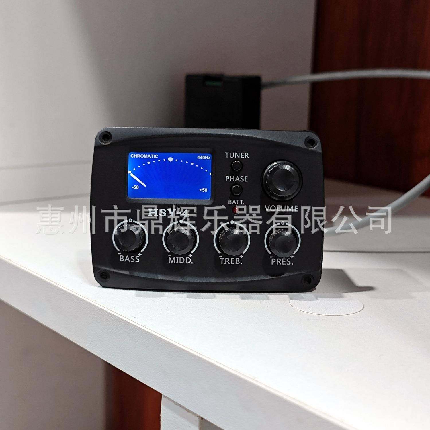 吉他拾音器HY-4典民谣木吉他拾音器4段EQ均S古JEC衡器液晶调音器