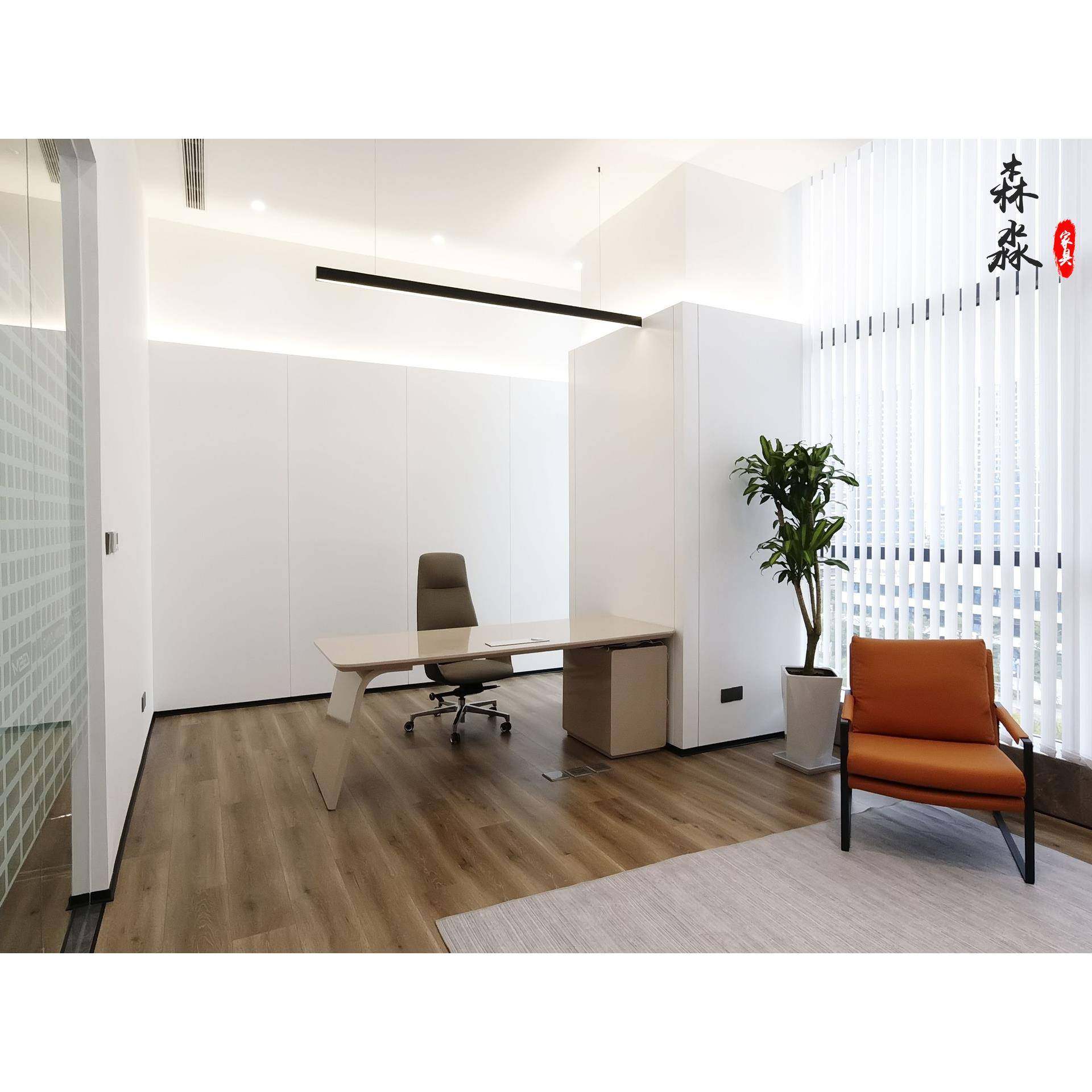 意式写烤漆奢书桌轻老桌简约无品牌/现代设计师办公桌椅医美咨询