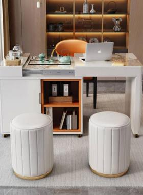 e33c5GSE水dn茶d移动车小型茶桌岩板烧一阳台伸缩小型茶台客厅体