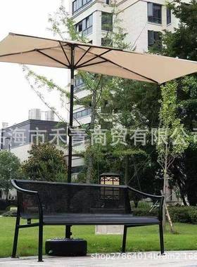 网红遮阳伞太高度可DMJ调花户外半边伞白色阳伞庭院伞园露台花圃