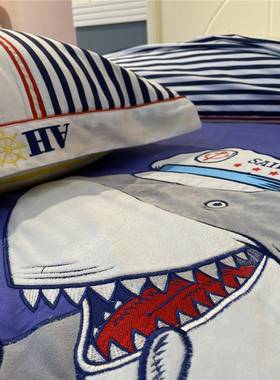 71336全无品牌/男儿童四件套纯棉卡通男孩被套三件棉套童床单四季