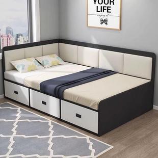 HTL软现代简约榻收榻米床小户型省间包空床纳储物床抽屉落地高箱